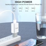 IVON AD-33 2-in-1 2,1 A Einzel-USB-Port-Reiseladegerät + 1 m USB-auf-8-Pin-Datenkabel-Set, – Bild 4