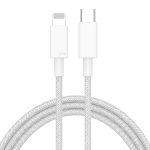 27 W PD USB-C / Typ C auf 8-poliges, geflochtenes Schnelllade-Datenkabel, Kabellänge: 1 m