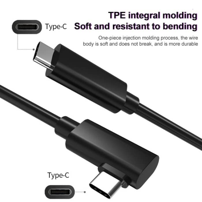 USB-Stecker auf USB 3.2 Gen1 Typ-C Ellenbogen-VR-Link-Kabel für Oculus Quest 1/2 – Bild 3