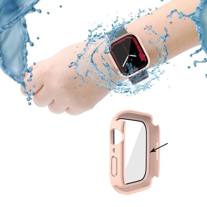 Wasserdichtes Uhrengehäuse aus PC + Hartglasfolie mit unterer Abdeckung für die Apple Watch-Serie, 7 41mm, 7 45mm – Bild 7