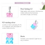 S925 Sterling Silber Candy Bär Anhänger DIY Armband Halskette Accessoires – Bild 4