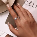 S925 Sterling Silber Herz Opal Schlangenmuster Damen Ring – Bild 7