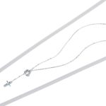 S925 Sterling Silver Heart Cross Frauen Nacklace Schmuck – Bild 3