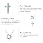S925 Sterling Silver Heart Cross Frauen Nacklace Schmuck – Bild 5