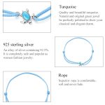 S925 Sterling Silber Blue Turtle Armband Frauen Schmuck Schmuck – Bild 4