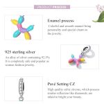 S925 Sterling Silber Ballon Welpe Anhänger DIY Armband Halskette Accessoires – Bild 4