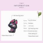 S925 Sterling Silber Fox Elf Perlen DIY Armband Halskette Accessoires – Bild 3