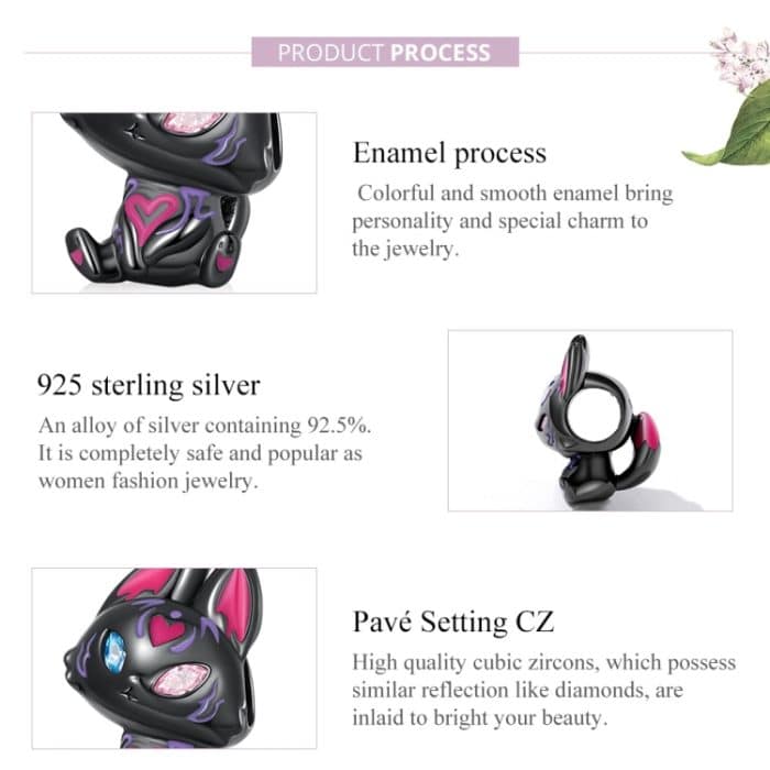 S925 Sterling Silber Fox Elf Perlen DIY Armband Halskette Accessoires – Bild 4