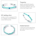 S925 Sterling Silber Turquoise Frauen offener Ring – Bild 5