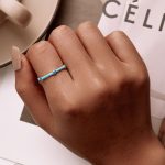 S925 Sterling Silber Turquoise Frauen offener Ring – Bild 6