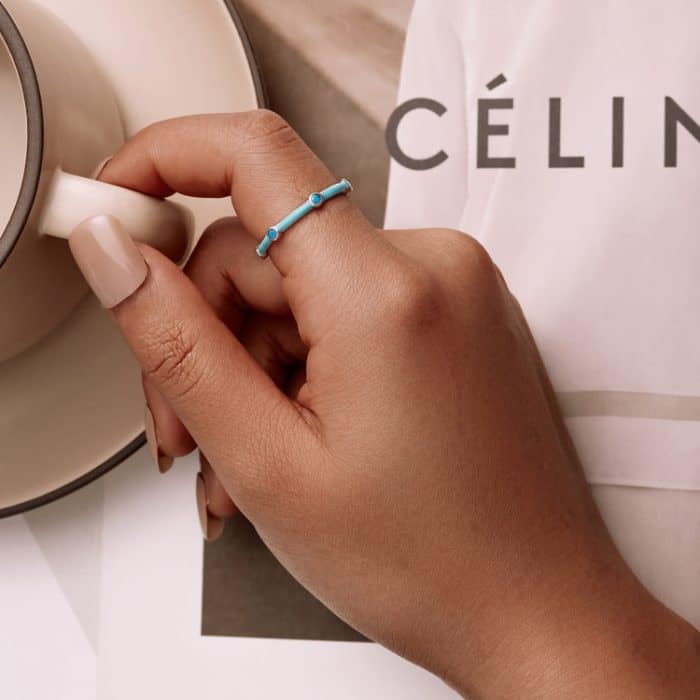 S925 Sterling Silber Turquoise Frauen offener Ring – Bild 8