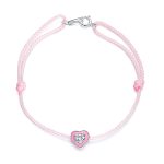 S925 Sterling Silber Pink Herz Kochlabys Frauen Schmuck