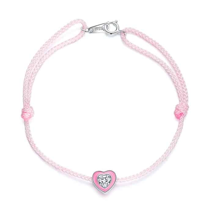 EDA0029017.jpg S925 Sterling Silber Pink Herz Kochlabys Frauen Schmuck – Bild 1