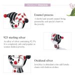 S925 Sterling Silber Poker Clown Perlen DIY Armband Halskette Accessoires – Bild 4