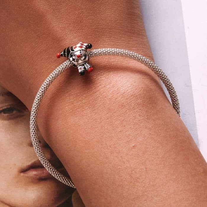 S925 Sterling Silber Poker Clown Perlen DIY Armband Halskette Accessoires – Bild 7