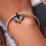S925 Sterling Silber Silber künstlerischer Schmetterling Anhänger DIY Armband Halskette Accessoires – Bild 7