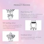 S925 Sterling Silber Bug Crown Perlen DIY Armband Halskette Accessoires – Bild 4