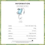 S925 Sterling Silber Cute Crab Women Open Ring – Bild 4