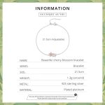 S925 Sterling Silber Kirschblütenarmband Frauen Schmuck Schmuck – Bild 3