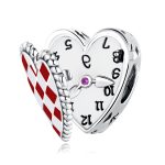 S925 Sterling Silver Heart Clock Perlen DIY Armband Halskette Accessoires