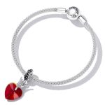 S925 Sterling Silber Crown Heart Anhänger DIY Armband Halskette Accessoires – Bild 6