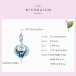 S925 Sterling Silber Scaraba Anhänger DIY Armband Halskette Accessoires – Bild 3