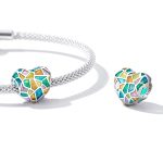 S925 Sterling Silver Heart Bunte Fensterperlen DIY Armband Halskette Accessoires – Bild 5