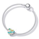 S925 Sterling Silver Heart Bunte Fensterperlen DIY Armband Halskette Accessoires – Bild 6