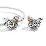 S925 Sterling Silber Blumen Schmetterling Perlen DIY Armband Halskette Accessoires – Bild 5