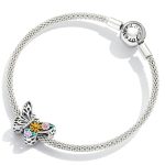 S925 Sterling Silber Blumen Schmetterling Perlen DIY Armband Halskette Accessoires – Bild 6
