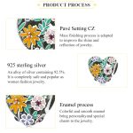 S925 Sterling Silber Blume Herzperlen DIY Armband Halskette Accessoires – Bild 4