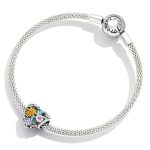 S925 Sterling Silber Blume Herzperlen DIY Armband Halskette Accessoires – Bild 6