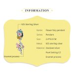 S925 Sterling Silber Blume Elf Anhänger DIY Armband Halskette Accessoires – Bild 3