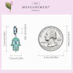 S925 Sterling Silber Hand des Fatima -Anhängers DIY Armband Halskettenzubehör – Bild 4