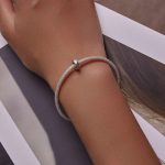 S925 Sterling Silber Blume Doodle Perlen DIY Armband Halskette Accessoires – Bild 6