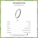 S925 Sterling Silber Stern Damen Ring – Bild 2