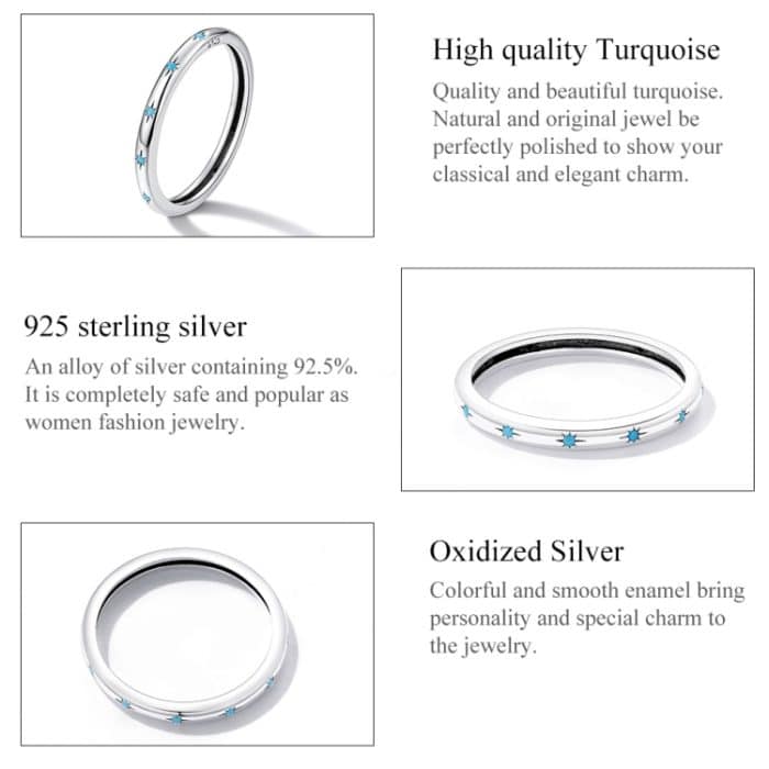 S925 Sterling Silber Stern Damen Ring – Bild 3