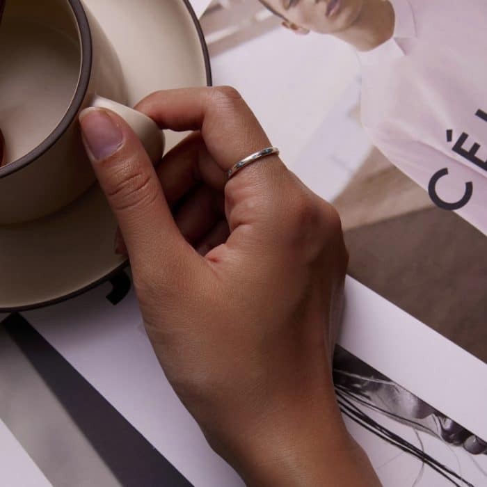 S925 Sterling Silber Stern Damen Ring – Bild 5