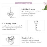 S925 Sterling Silber Herz Hand in Hand Anhänger DIY Armband Halskette Accessoires – Bild 4