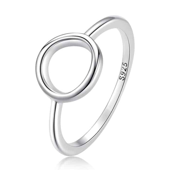 S925 Sterling Silber Schlichter Ring Damen Ring – Bild 1
