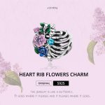 S925 Sterling Silber Herzrippenblüte Perlen DIY Armband Halskette Accessoires – Bild 2