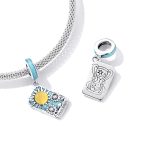S925 Sterling Silber Tarot Sonne Anhänger DIY Armband Halskette Accessoires – Bild 5