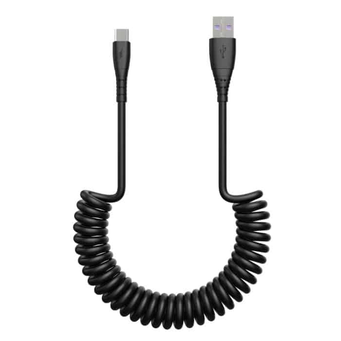 3A Typ-C/USB-C Federladedatenkabel – Bild 1