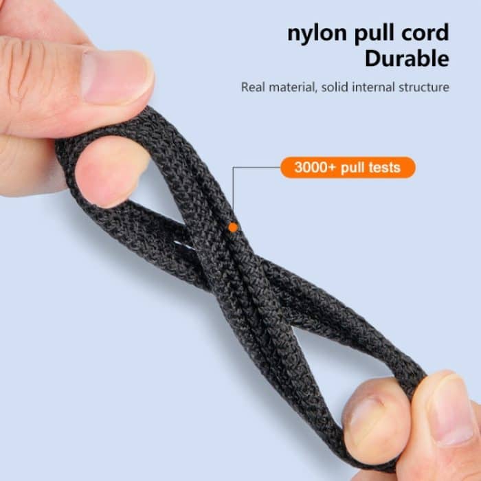 6A 66W 3 in 1 USB auf 8 Pin + Micro USB + USB-C / Typ-CGeflochtenes Schnelllade-Datenkabel – Bild 5