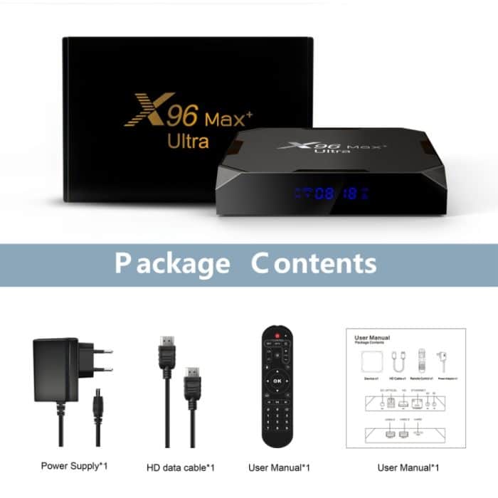 H96 Max+ Ultra 4GB+32GB Amlogic S905X4 8K Smart TV BOX Android 11.0 Media Player, 4GB+32GB, UK Plug, 4GB+32GB, US Plug, 4GB+32GB, EU Plug, 4GB+32GB, AU Plug – Bild 11