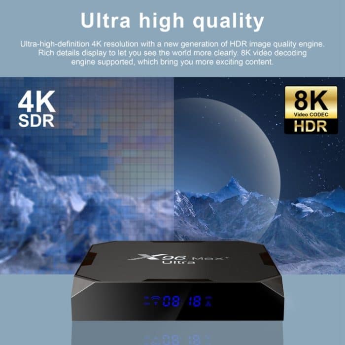 H96 Max+ Ultra 4GB+32GB Amlogic S905X4 8K Smart TV BOX Android 11.0 Media Player, 4GB+32GB, UK Plug, 4GB+32GB, US Plug, 4GB+32GB, EU Plug, 4GB+32GB, AU Plug – Bild 8