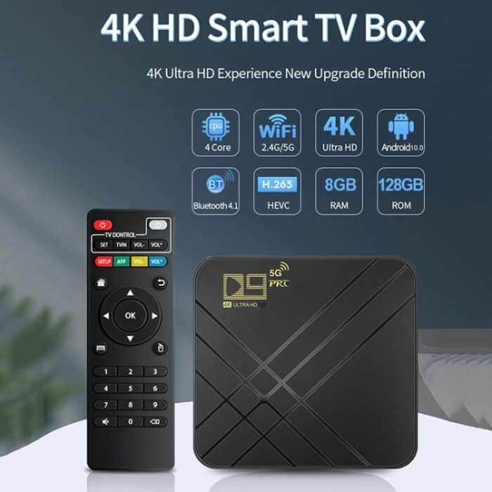 D9 PRO 2,4G/5G WIFI 4K HD Android TV Box, D9 PRO AU Plug, D9 PRO US Plug, D9 PRO EU Plug, D9 PRO UK Plug – Bild 6