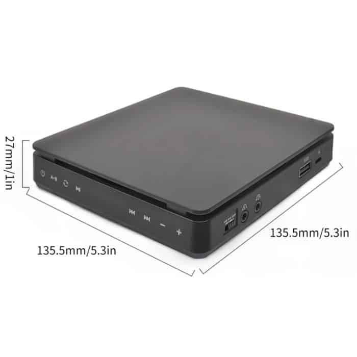 Kecag KC-708 Tragbarer Retro-Disc-Album-CD-Player, Disc Album CD Player(Black) – Bild 2