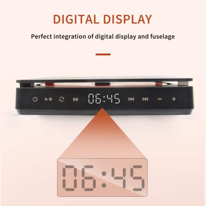 Kecag KC-708 Tragbarer Retro-Disc-Album-CD-Player, Disc Album CD Player(Black) – Bild 7