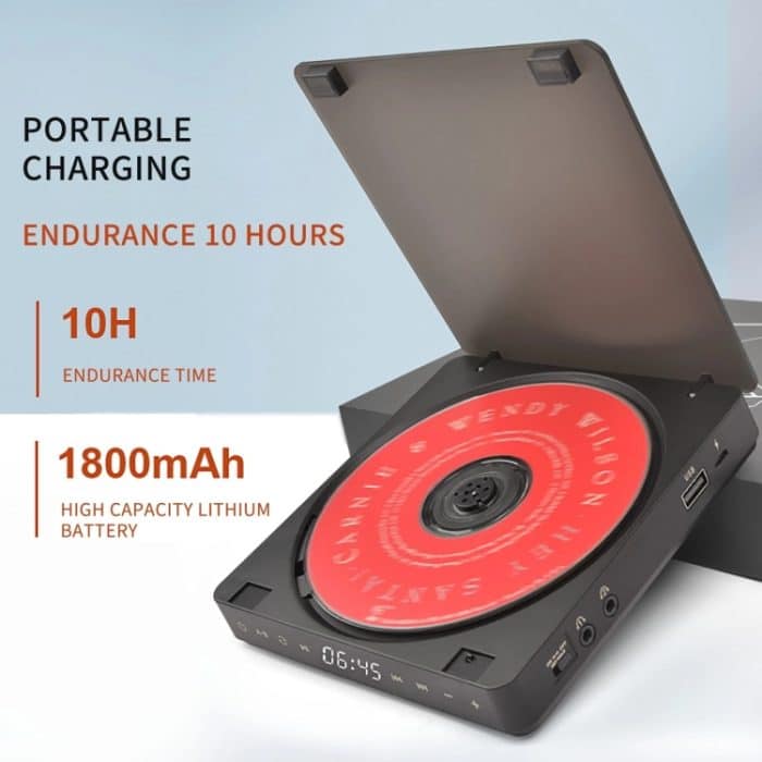 Kecag KC-708 Tragbarer Retro-Disc-Album-CD-Player, Disc Album CD Player(Black) – Bild 8